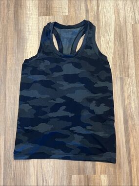 Black & Charcoal Camo Racerback Tank
